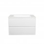 Qubist Matte White Wall Hung 600 Vanity Cabinet Only